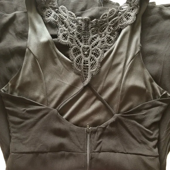 Adam Levine Mini Black Dress Size L Flowy A-Line Flare Whimsigoth Feminine - Picture 8 of 14